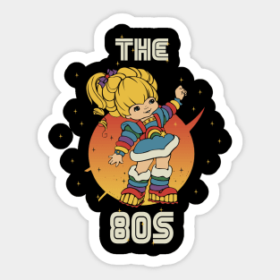 80s girl retro Sticker